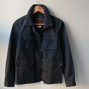 J. Crew Waxed Cotton Jacket Black Women's XS